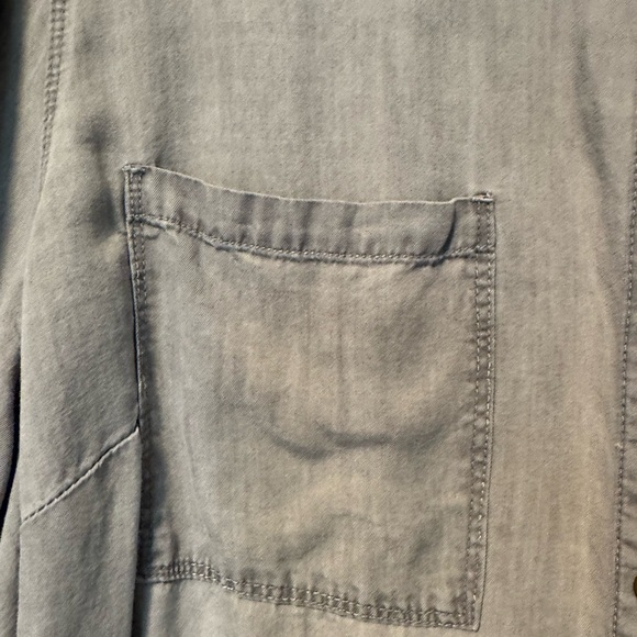 intro Very Soft Light Gray Snap Up Shirt Sz 3 X - Picture 7 of 10